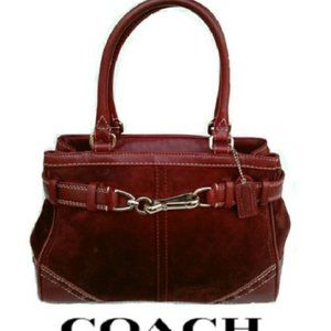 COACH SUEDE BORDEAUX CARRYALL NO. E0793-F11208